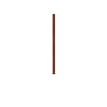 Corten plieno tvora H tarpinis stulpas su pagrindu 190 x 6 x 6 cm