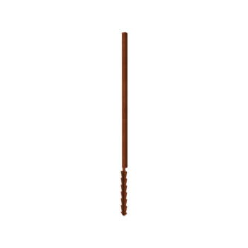 Corten plieno tvora H kampinis stulpas su žemės kaiščiu 190 x 6 x 6 cm