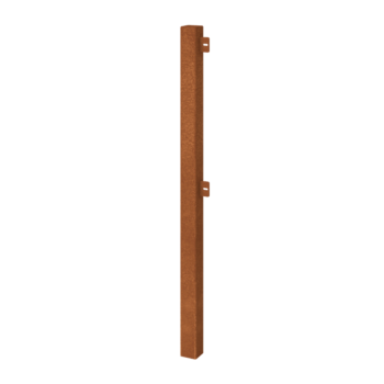 Corten plieno dekoratyvinė tvora galinis stulpas
