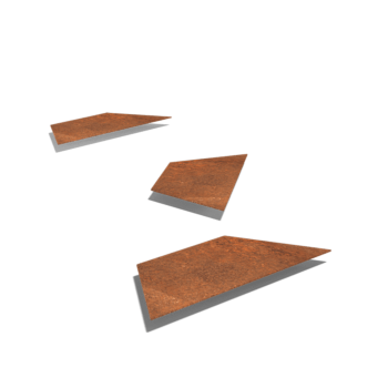 Corten plieno pakopa plytelė Šešiakampis HH 50