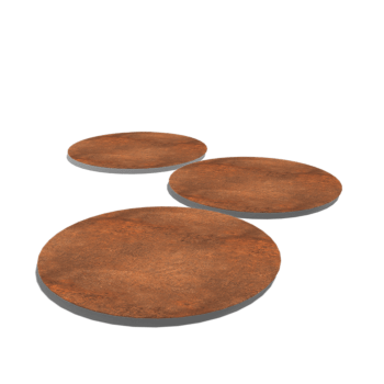 Corten plieno pakopa plytelė Apvalus 75