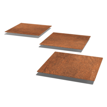 Corten plieno pakopa plytelė Kvadratas 40 x 40 cm