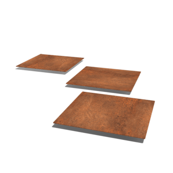Corten plieno pakopa plytelė Kvadratas 50 x 50 cm