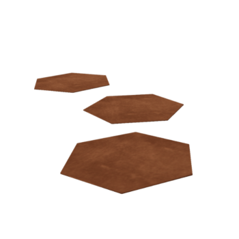 Corten plieno pakopa plytelė Šešiakampis 50