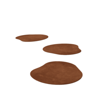 Corten plieno pakopa plytelė Organiška 40 x 40 cm