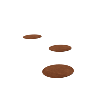 Corten plieno pakopa plytelė Apvalus 25