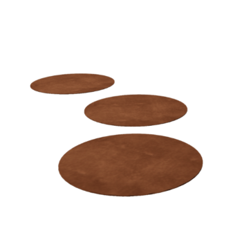 Corten plieno pakopa plytelė Apvalus 50