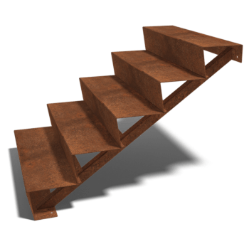 Corten plieno lauko laiptai New York 5- (plotis 120 cm)