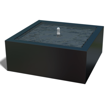 Aliuminio lauko fontanas - Lyra - 100 x 100 x 40 cm - RAL9010 matinė (balta) - Su LED apšvietimu