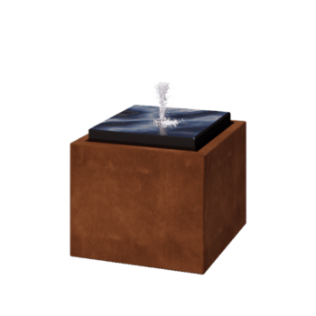 Corten plieno lauko fontanas - Orin - 50 x 50 x 40 cm - Be LED apšvietimo