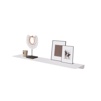Plieninė sieninė lentyna - L-forma - 100 x 20 x 5 cm - RAL9010 matinė (balta)