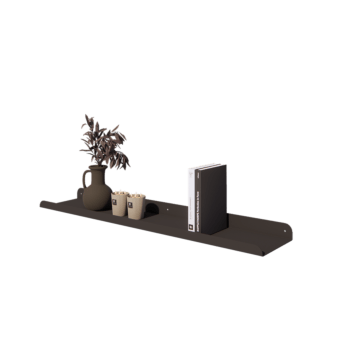 Plieninė sieninė lentyna - U-forma - 100 x 20 x 5 cm - RAL9005 matinė (juoda)