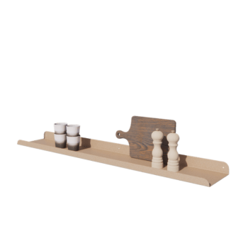 Plieninė sieninė lentyna - U-forma - 120 x 20 x 5 cm - Sand look