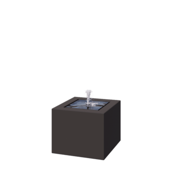 Aliuminio lauko fontanas - Lyra - 50 x 50 x 40 cm - RAL7016 matinė (antracito pilka) - Su LED apšvietimu