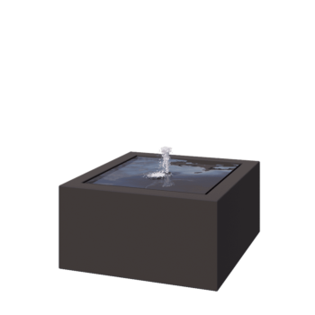 Aliuminio lauko fontanas - Lyra - 80 x 80 x 40 cm - RAL7016 matinė (antracito pilka) - Su LED apšvietimu