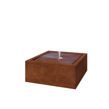 Corten plieno lauko fontanas - Lyra - 100 x 100 x 40 cm - Be LED apšvietimo