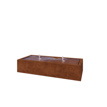 Corten plieno lauko fontanas - Lyra - 200 x 80 x 40 cm - Su LED apšvietimu
