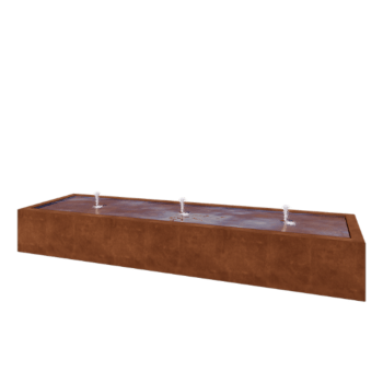 Corten plieno lauko fontanas - Lyra - 300 x 80 x 40 cm - Be LED apšvietimo