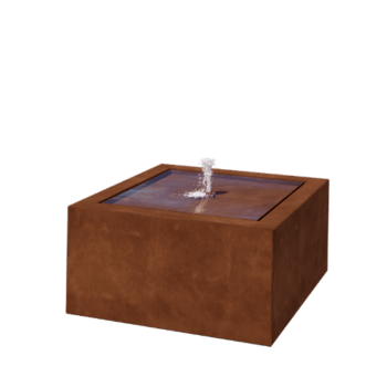 Corten plieno lauko fontanas - Lyra - 80 x 80 x 40 cm - Be LED apšvietimo