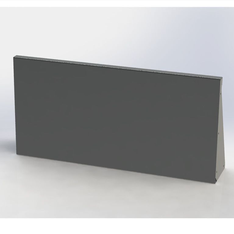 Milteliniu būdu dengta plieninė atraminė sienelė tiesus 100 cm (aukštis 50 cm)