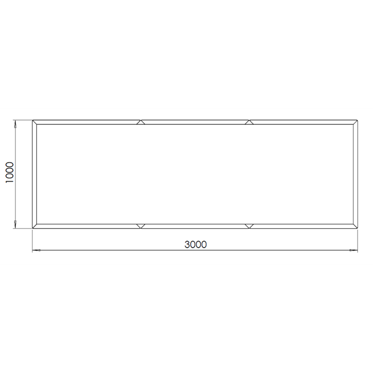 Corten plieno lauko vazonas Texas xxl 300 x 100 cm