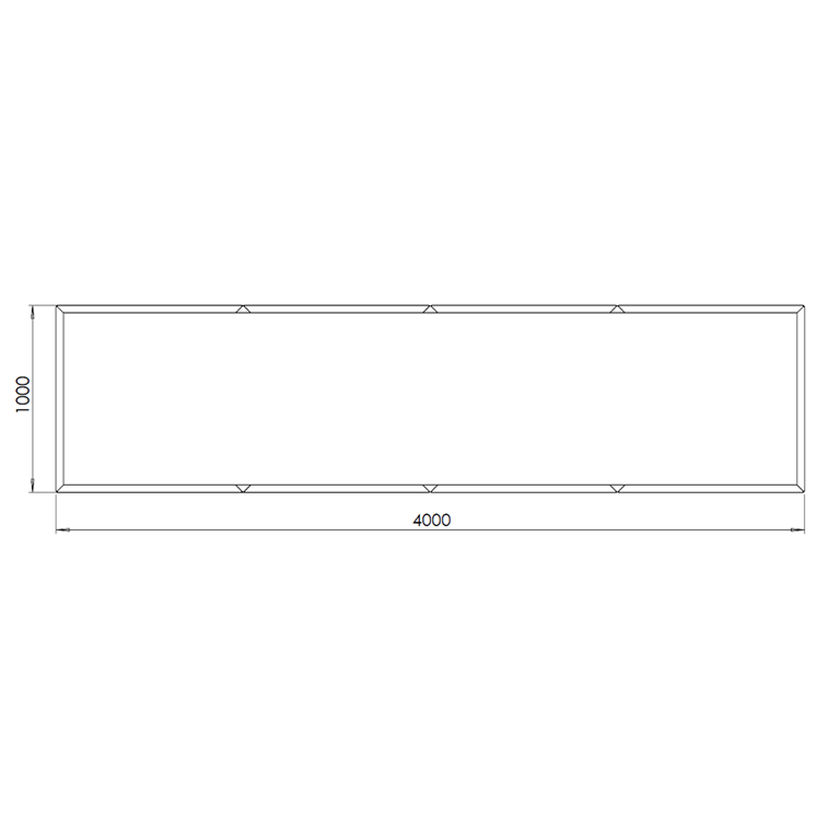 Corten plieno lauko vazonas Texas xxl 400 x 100 cm