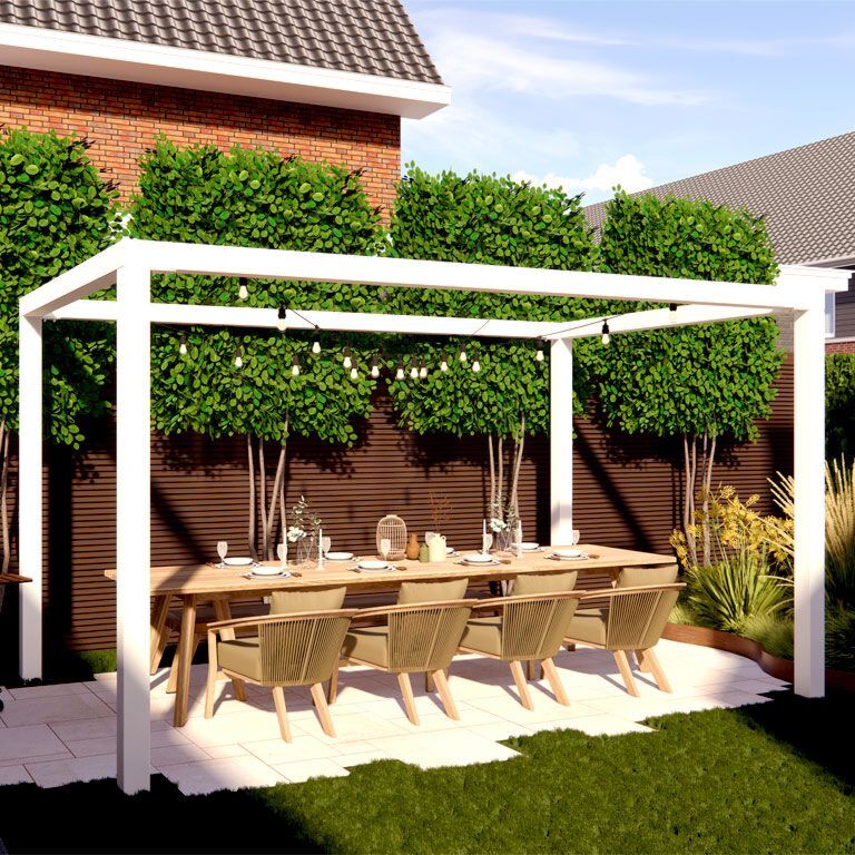 Milteliniu būdu dengta plieninė pergola sąranka kvadratas 224 x 200 cm