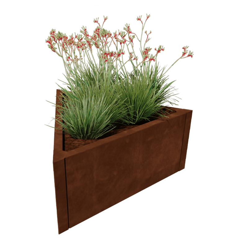 Corten plieno lauko vazonas Alaska lygiakraštis 80 cm
