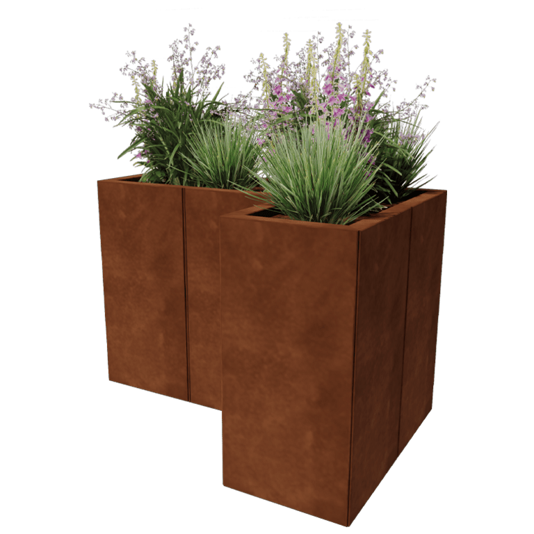 Corten plieno lauko vazonas Kansas 30