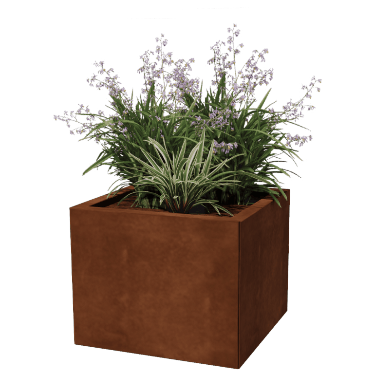 Corten plieno lauko vazonas Miami 50 x 50 cm