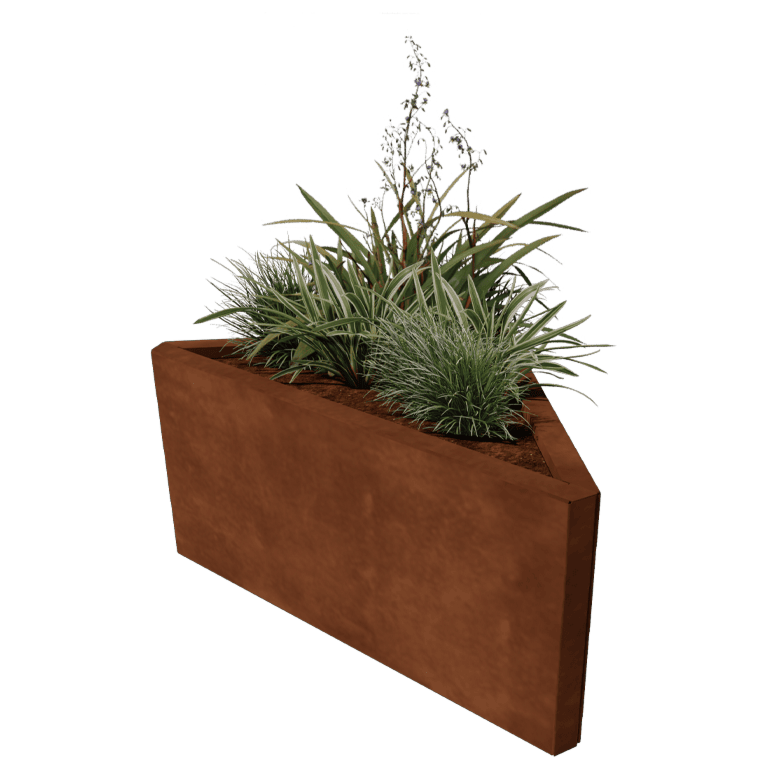 Corten plieno lauko vazonas Alaska lygiakraščiai 84 cm