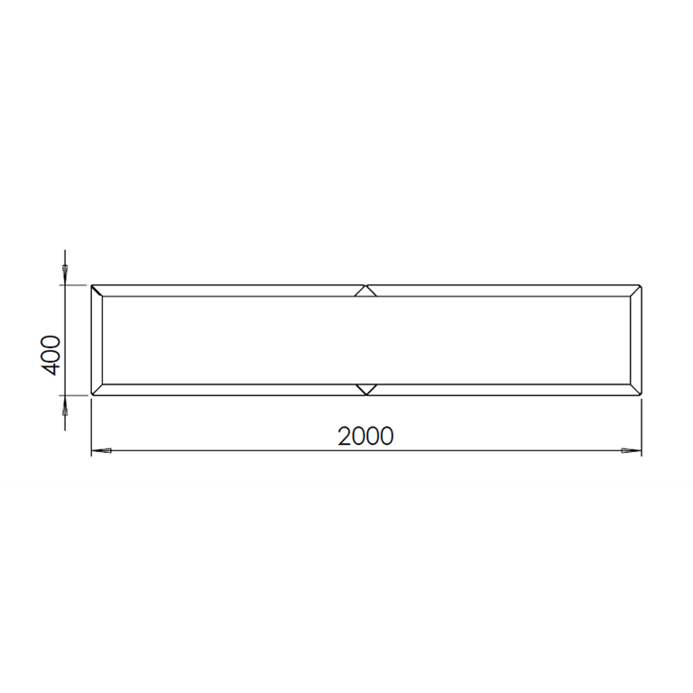 Corten plieno lauko vazonas Texas xxl 200 x 40 cm