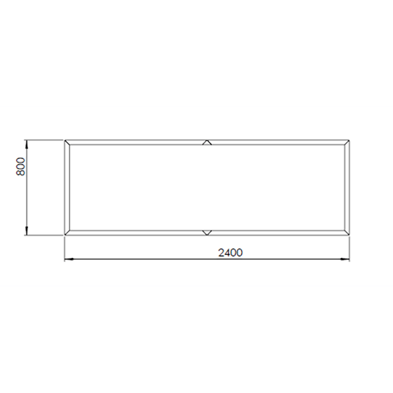 Corten plieno lauko vazonas Texas xxl 240 x 80 cm