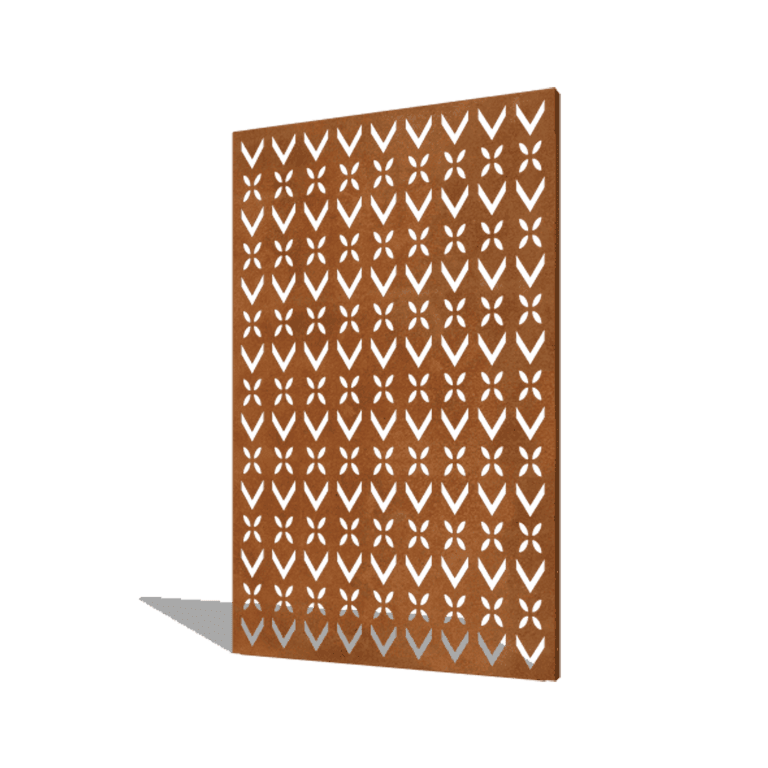 Corten plieno sodo plokštė stogo motyvas kompozicija 1 120 x 6 x 190 cm