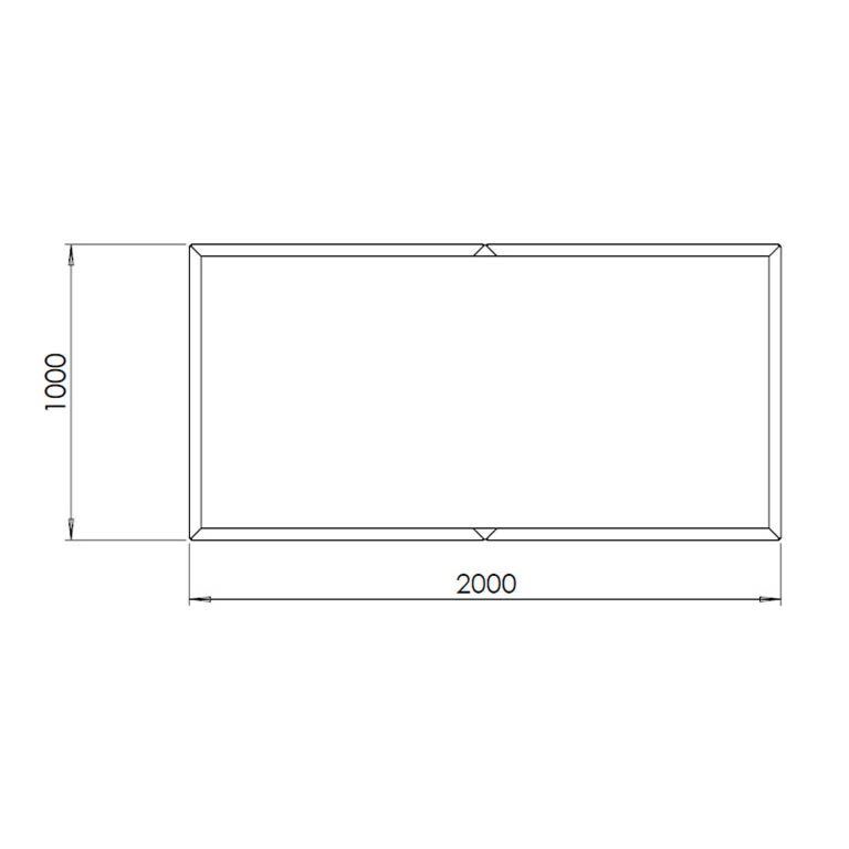 Milteliniu būdu dengtas plieninis lauko vazonas Texas xxl 200 x 100 cm