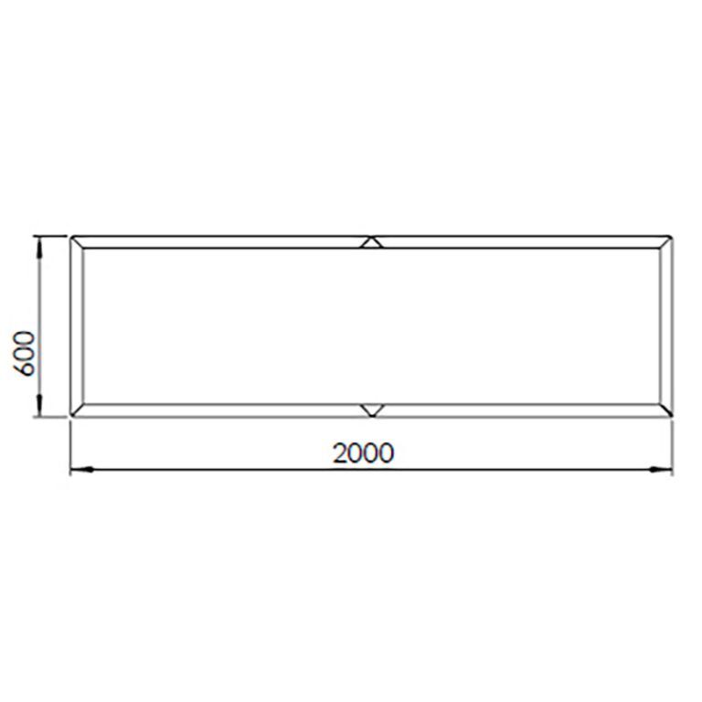 Corten plieno lauko vazonas Texas xxl 200 x 60 cm