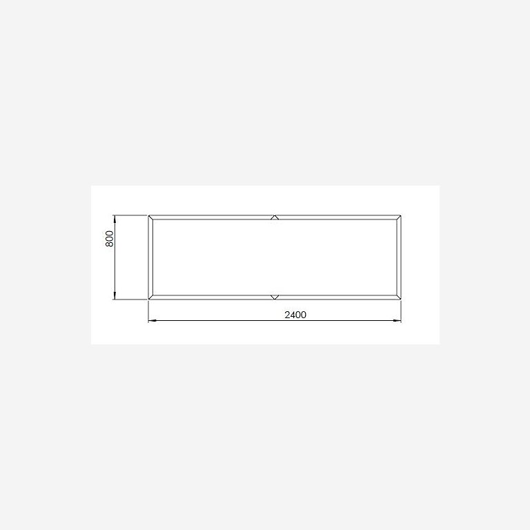 Milteliniu būdu dengtas plieninis lauko vazonas Texas xxl 240 x 80 cm