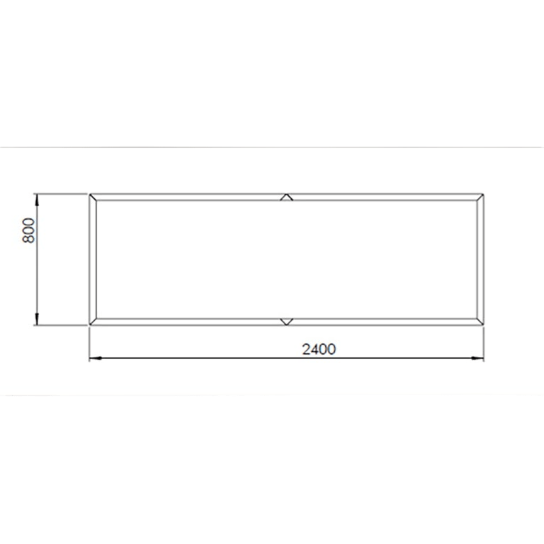 Milteliniu būdu dengtas plieninis lauko vazonas Texas xxl 240 x 80 cm