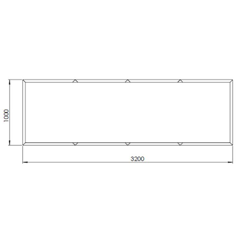 Corten plieno lauko vazonas Texas xxl 320 x 100 cm