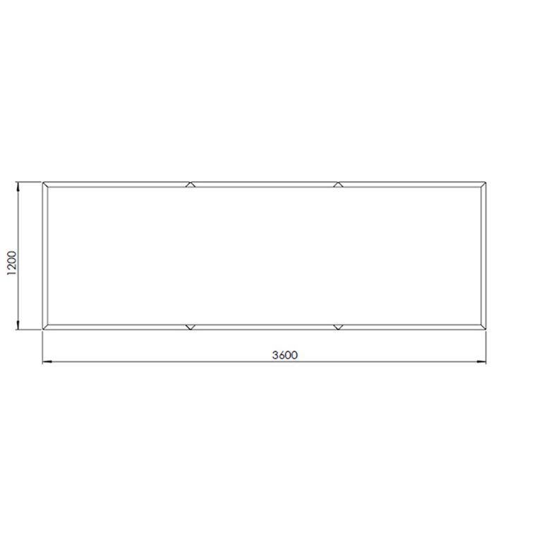 Corten plieno lauko vazonas Texas xxl 360 x 120 cm