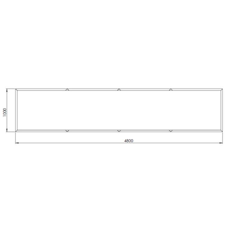 Milteliniu būdu dengtas plieninis lauko vazonas Texas xxl 480 x 100 cm