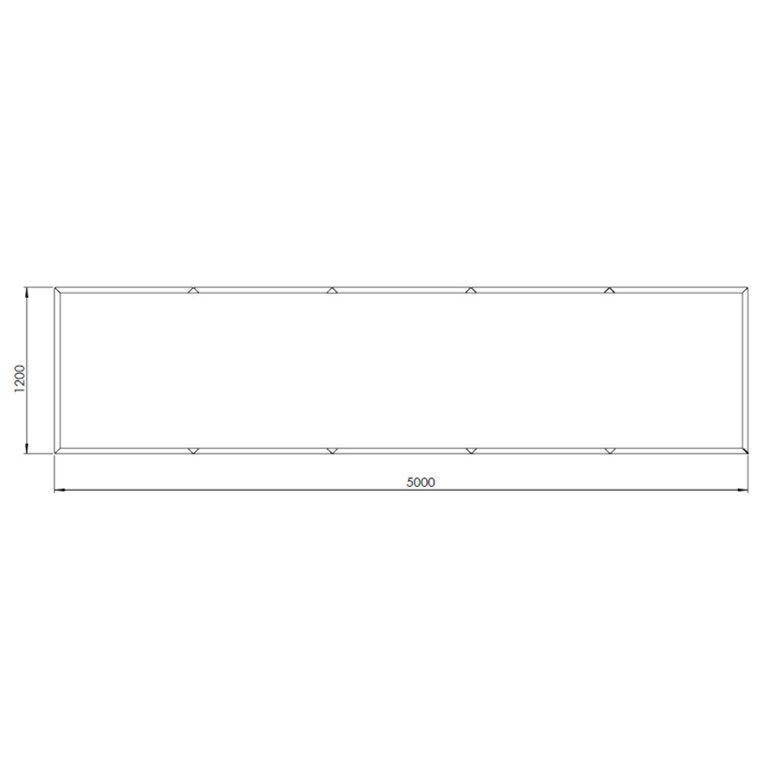Corten plieno lauko vazonas Texas xxl 500 x 120 cm