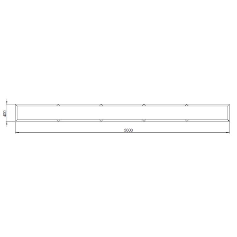 Milteliniu būdu dengtas plieninis lauko vazonas Texas xxl 500 x 40 cm