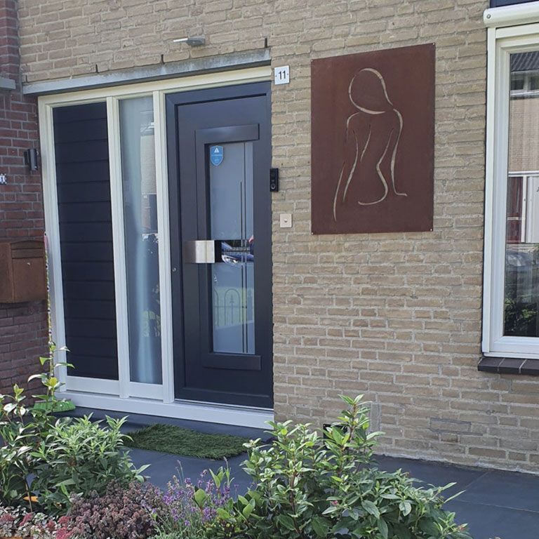 Corten plieno sienų dekoracijos Moteris