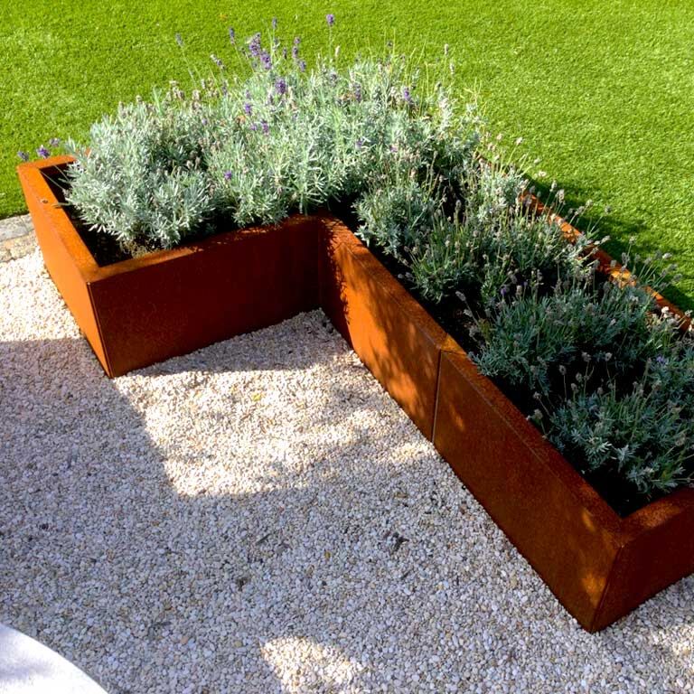 Corten plieno lauko vazonas Kansas 50