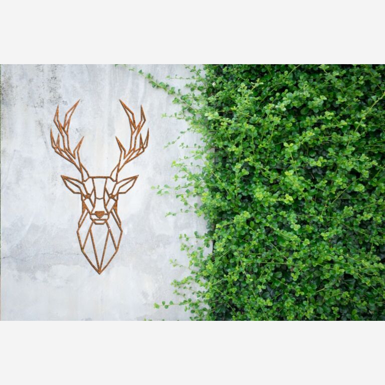 Corten plieno sienų dekoracijos Elnias 1.0