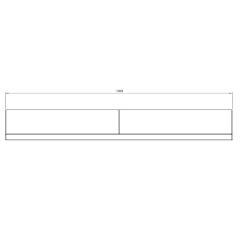 Milteliniu būdu dengta plieninė atraminė sienelė tiesus 150 cm (aukštis 30 cm)