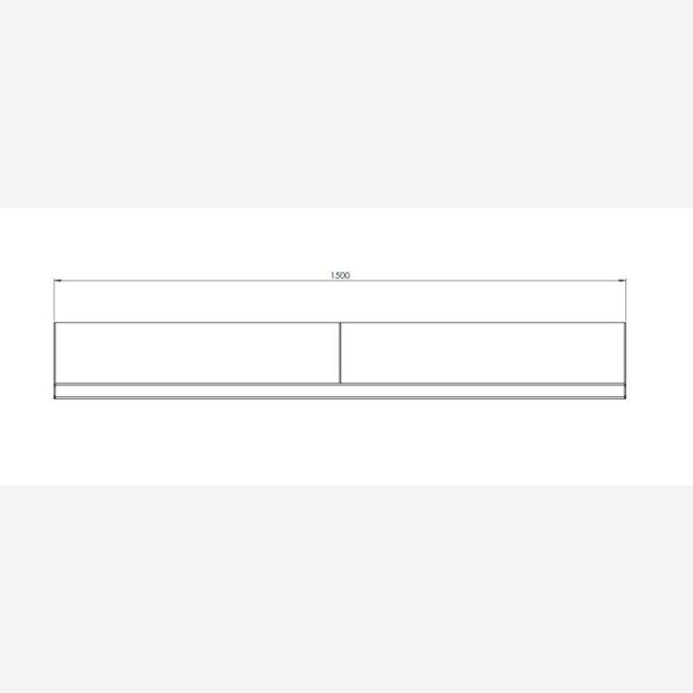 Milteliniu būdu dengta plieninė atraminė sienelė tiesus 150 cm (aukštis 60 cm)