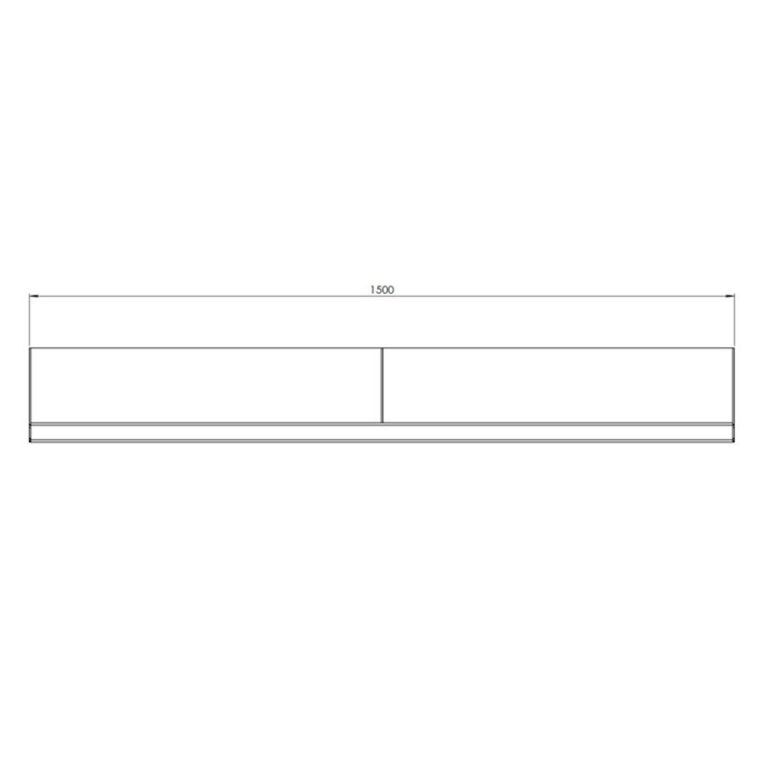 Corten plieno atraminė sienelė tiesus 150 cm (aukštis 30 cm)