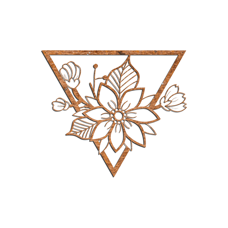 Corten plieno sienų dekoracijos Gėlė 1.0